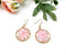 Pressed Flower Botanical circle Dangle Earrings natural jewelry